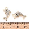 Rack Plating Alloy Rhinestone Pendants PALLOY-T091-23M-G-4