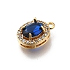 Brass Micro Pave Cubic Zirconia Pendants KK-D312-09G-04-2