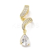 Brass Micro Pave Cubic Zirconia Pendants KK-F877-17G-1