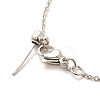 Brass Cable Chains Bracelets for Women BJEW-G735-09P-2