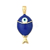 Brass Enamel Pendants KK-I360-018G-1