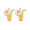 Rack Plating Alloy Enamel Pendants X-ENAM-N056-419-1
