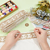 Polyester Rhombus Embroidery Lace Trim OCOR-WH0090-84B-3