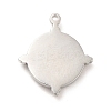 Tarnish Resistant 304 Stainless Steel Pendant Rhinestone Settings STAS-G295-50P-2