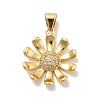 Brass Micro Pave Cubic Zirconia Pendants KK-M305-08G-1