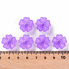 Transparent Frosted Acrylic Bead Caps MACR-S371-04A-747-4