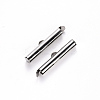 Tarnish Resistant 304 Stainless Steel Slide On End Clasp Tubes STAS-S115-01G-P-2