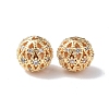 Brass Micro Pave Cubic Zirconia Beads KK-I702-43A-2