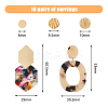 20Pcs 10 Style Acrylic Dangle Stud Earrings EJEW-FI0001-64-2