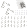 Rectangle 304 Stainless Steel Stud Earring Findings STAS-UN0058-32P-1