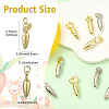 12Pcs 2 Colors Brass Pendants KK-CJ0003-78-2