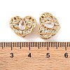 Brass Micro Pave Clear Cubic Zirconia Beads KK-S389-20G-3