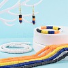 10 Strands 5 Colors Handmade Polymer Clay Beads Strands CLAY-LS0001-12-6