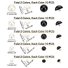 100Pcs 10 Style 1-Hole Plastic Buttons BUTT-PH0001-12-4