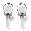 Natural Quartz Crystal Pointed Big Pendants KK-H491-01P-09-1