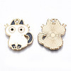 Eco-Friendly Alloy Enamel Pendants ENAM-Q437-030B-NR-2