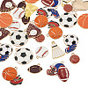 30Pcs 10 Styles Alloy Enamel Pendants ENAM-TA0003-48-3