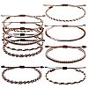 5Pcs 5 Style Nylon Thread Woven Braided Bracelets Set BJEW-SW00052-1