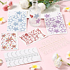 6 Styles Resin & Terylene & Acrylic Face Painting Stickers AJEW-SP0002-66-5