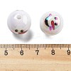 Christmas Theme UV Plating Acrylic Beads OACR-M022-08C-3