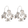 Alloy Hoop Earrings for Women EJEW-G404-02S-1