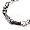 201 Stainless Steel Mariner Link Chain Bracelets BJEW-B078-65EBP-2