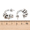 304 Stainless Steel C-Shaped Stud Earrings EJEW-K268-78P-5