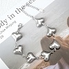 304 Stainless Steel Link Bracelets for Women BJEW-Q041-01D-P-1