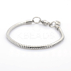 Tarnish Resistant 304 Stainless Steel European Style Round Snake Chains Bracelets LS-STAS-J015-01-1