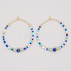 Bohemian Handmade Glass Beaded Hoop Earrings RN1446-1-1