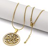 201 Stainless Steel Tetragrammaton Solomon Kabbalah Pendant Necklaces NJEW-S007-22G-3