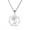 Non-Tarnish 304 Stainless Steel Pendant Necklaces PW-WG57218-02-1