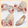 WADORN 4Pcs 2 Style Alloy Crystal Rhinestone Shoe Decorations FIND-WR0011-29A-4