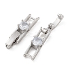 Rack Plating Brass Micro Pave Cubic Zirconia Watch Band Clasps KK-A234-016P-02-3