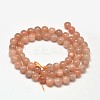 Natural Sunstone Round Bead Strands LS-G-F266-11-6mm-2