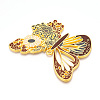 Rack Plating Alloy Enamel Big Pendants ENAM-N056-397B-G-2