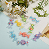 30Pcs 6 Color Plastic with Resin and Polymer Clay Accessories KY-CJ0001-35-6