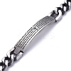 Religion 304 Stainless Steel Cuban Link Chain Bracelets BJEW-P263-H01-AS-3