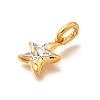 Brass Micro Pave Cubic Zirconia Pendants LS-KK-S517-01A-G-2
