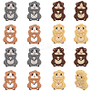 CHGCRAFT 16Pcs 4 Colors Squirrel Food Grade Eco-Friendly Silicone Beads SIL-CA0003-02-1