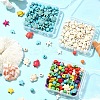 100Pcs 6 Styles Synthetic Turquoise Dyed Beads TURQ-FS0001-06-9