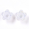 Iridescent Acrylic Bead Caps OACR-C021-08I-4