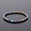 Synthetic Non-magnetic Hematite Oval Hexagonal Column Beaded Stretch Anklets FS-WG276A6-01-1