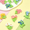 12Pcs 6 Styles Opaque Resin Decoden Cabochons RESI-FS0001-68-8