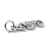 Brass Micro Pave Cubic Zirconia Charms ZIRC-F131-06P-3