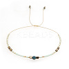 Adjustable Glass Seed Bead Braided Bead Bracelets for Women VT9382-45-1
