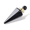 Natural & Synthetic Mixed Gemstone Faceted Cone Openable Perfume Bottle Big Pendants G-L524-18G-3