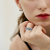 14Pcs 7 Styles 201 Stainless Steel Grooved Finger Ring Settings STAS-SC0010-66-6