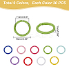 270Pcs 9 Colors Embossed Style Iron Twisted Open Jump Rings IFIN-PH0001-84-4