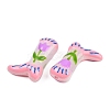 Boot Baking Paint Glass Enamel  Beads LAMP-C020-02F-3